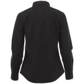 Hamell stretch damesoverhemd met lange mouwen - Zwart - L