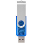 Rotate-translucent USB 2GB - Transparant blauw/Zilver