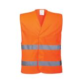 Hi-Vis Two Band Vest, Orange, 4XL/5XL, Portwest