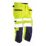 2217 Hi-vis long shorts geel/navy D100