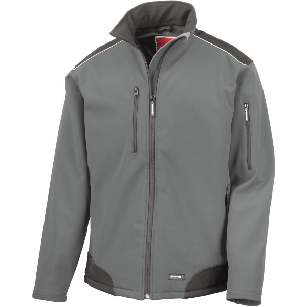 Softshell workwear jacket in ripstop Cordura® Grey / Black XXL