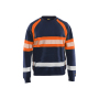 Sweater High Vis Marineblauw/Oranje