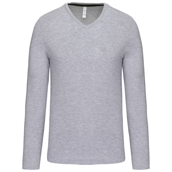 T-shirt V-hals lange mouwen Oxford Grey M