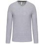 T-shirt V-hals lange mouwen Oxford Grey XL