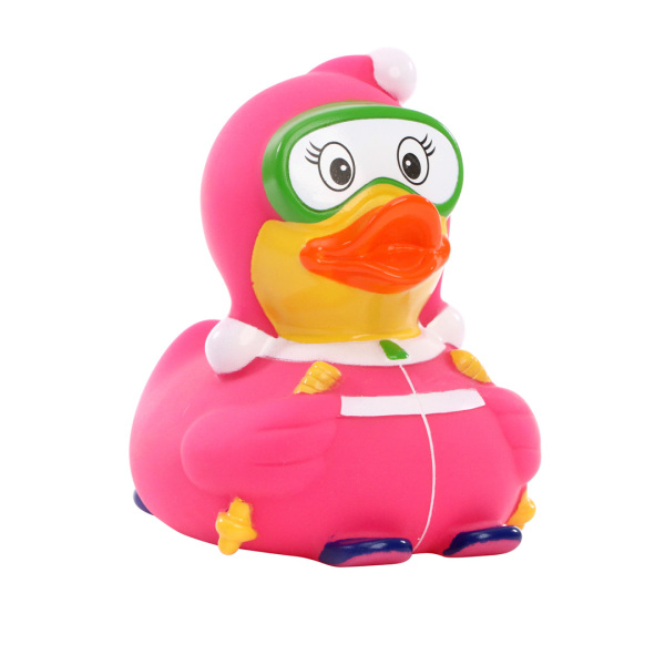 Squeaky duck skier