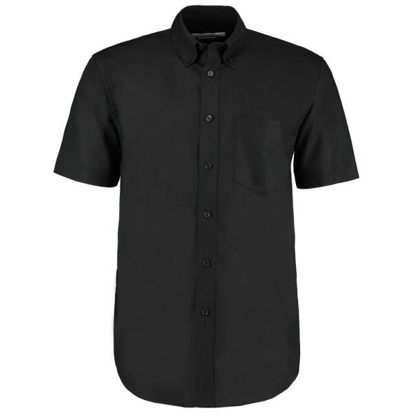 Short Sleeve Classic Fit Workwear Oxford Shirt, Black, 20, Kustom Kit