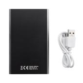 4.000 mAh dunne powerbank, zwart, wit