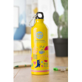 Aluminium fles Gio zilver