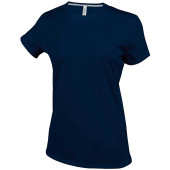 Dames t-shirt ronde hals korte mouwen Navy XL