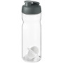 H2O Active® Base 650 ml sportfles met shaker bal - Grijs/Transparant
