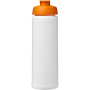Baseline® Plus 750 ml flip lid sport bottle - White/Orange
