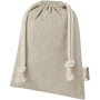 Pheebs 150 g/m² GRS recycled cotton gift bag small 0.5L - Heather natural