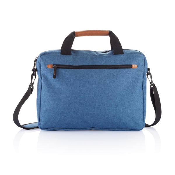 PVC vrije fashion duo tone laptop tas, blauw