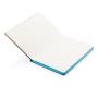 Deluxe hardcover A5 notitieboek met gekleurde zijde, blauw
