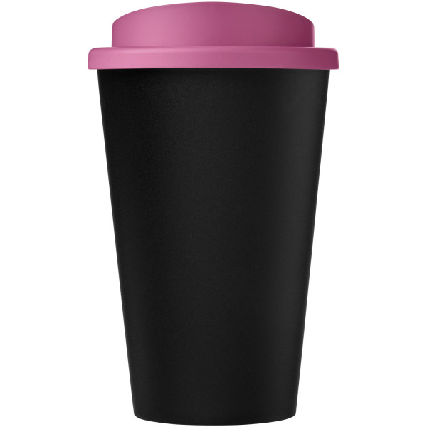 Americano® Eco 350 ml recycled tumbler - Solid black/Pink