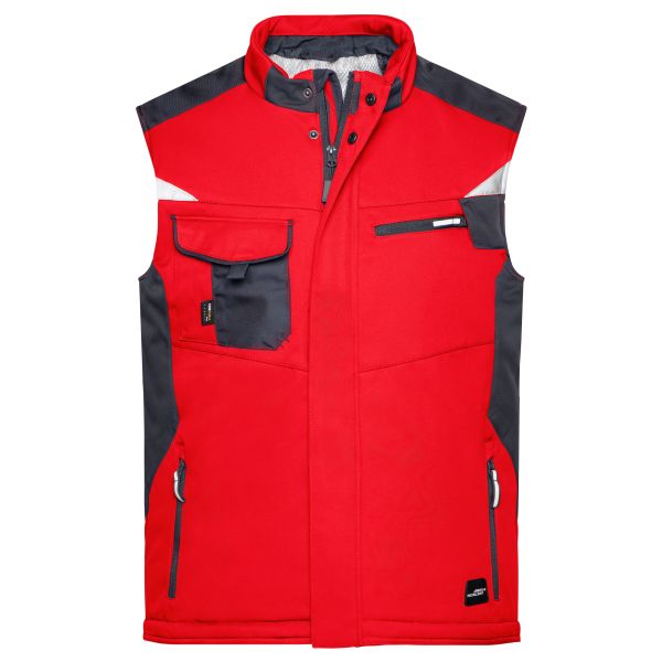 Craftsmen Softshell Vest - STRONG - - red/black - M