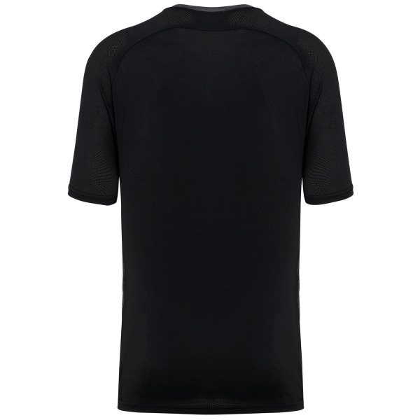 Tweekleurig padel-T-shirt met raglanmouwen voor heren Black / Marl Dark Grey S