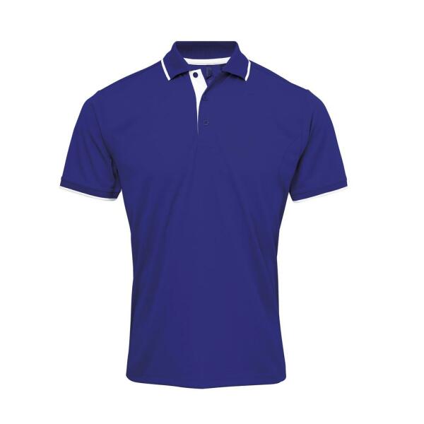 Contrast Coolchecker® Piqué Polo Shirt, Royal Blue/White, XXL, Premier