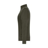 Ladies' Workwear Sweat-Jacket - SOLID - - olive - 4XL