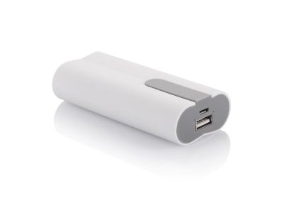 4.000 mAh powerbank, wit 4.000 mAh powerbank, wit
