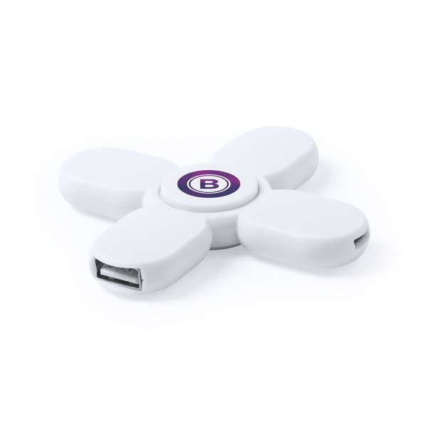 Bedrukte USB Hub met anti stress spinner