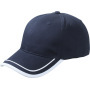 6 Panel Piping Cap navy/wit