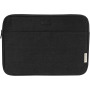 Joey 14" GRS recycled canvas laptop sleeve 2L - Solid black