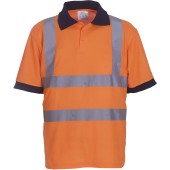 High Visibility Short Sleeve Polo Shirt Hi Vis Orange S