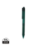 X9 frosted pen with silicone grip, green