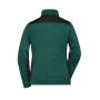 Ladies' Knitted Workwear Fleece Jacket - STRONG - - dark-green-melange/black - M