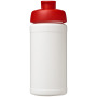 Baseline® Plus 500 ml sportfles met flipcapdeksel - Wit/Rood