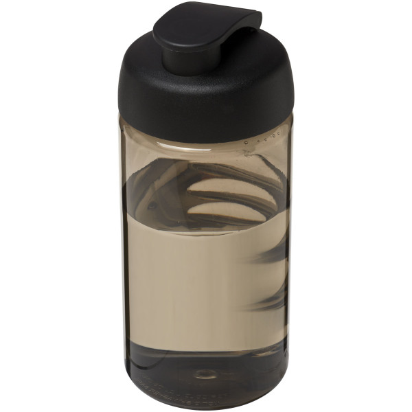 H2O Active® Bop 500 ml flip lid sport bottle - Charcoal/Solid black