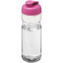 H2O Active® Base 650 ml sportfles met flipcapdeksel - Transparant/Roze