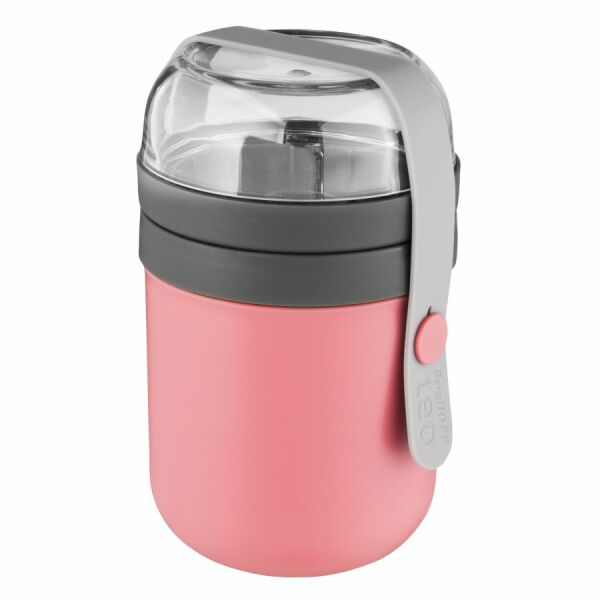 BergHOFF Leo 0.5Qt Dual Lunch Pot, Pink & Gray