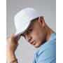 Authentic 5 Panel Cap - Piped Peak - White/French Navy - One Size