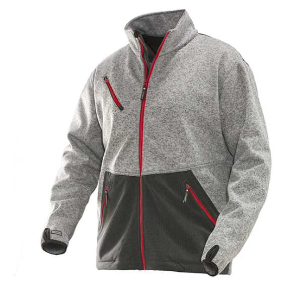 Jobman 1247 Softshell jacket grijs/rood xs