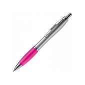 Ball pen Hawaï silver - Silver / Dark pink