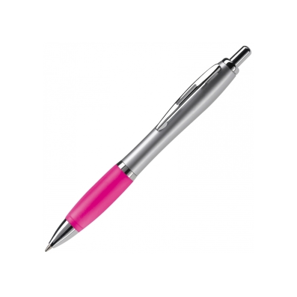 Ball pen Hawaï silver - Silver / Dark pink