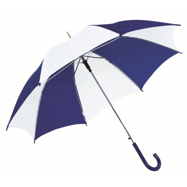 Automatisch te openen paraplu DISCO blauw, wit