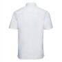 RUS Men SS Classic Pure Cotton Poplin Shirt, White, S