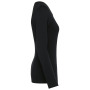 Supima® dames-T-shirt ronde hals lange mouwen Black XS