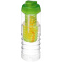 H2O Active® Treble 750 ml flip lid bottle & infuser - Transparent/Lime