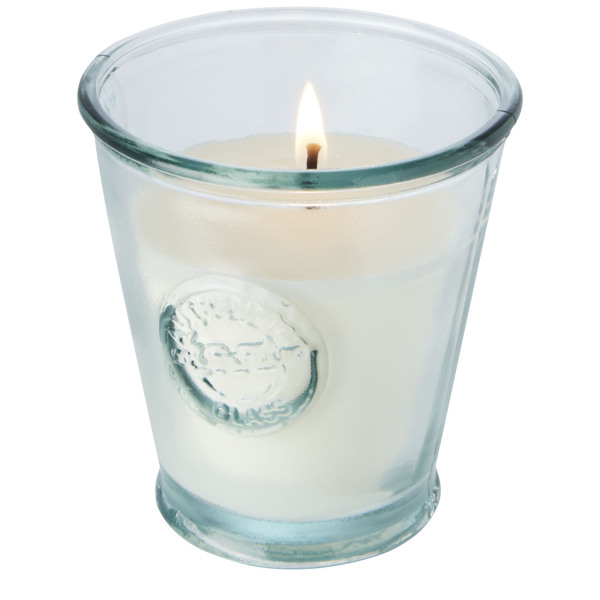 Luzz soybean candle with recycled glass holder - Transparent clear