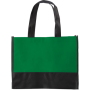 Tweekleurige shopper tas met lange hengsels