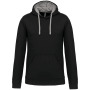 Hooded sweater met gecontrasteerde capuchon Black / Fine Grey 4XL