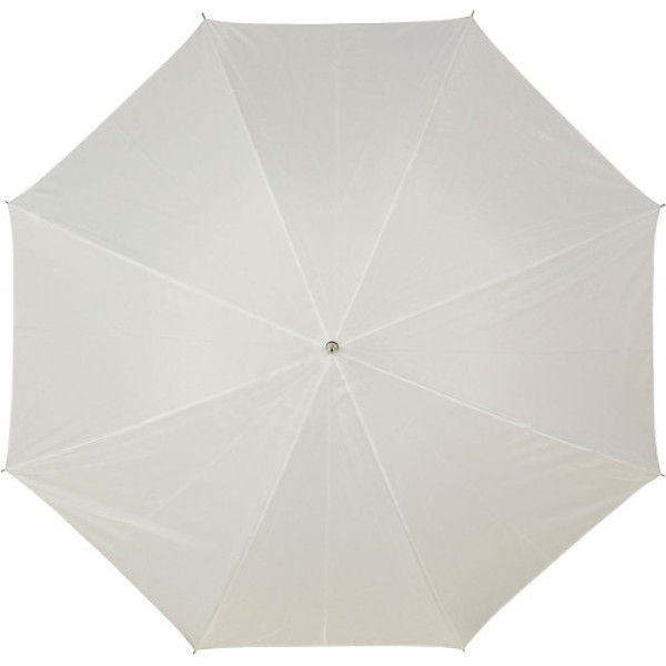 Polyester (190T) umbrella Andy white