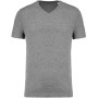 Heren-t-shirt BIO-katoen V-hals Grey Heather 3XL