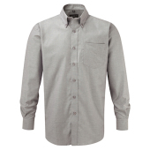 Oxford Shirt LS - Silver - 4XL