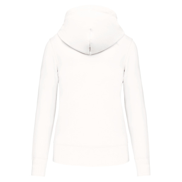 Ecologische damessweater met capuchon White XXL