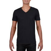 Gildan T-shirt V-Neck SoftStyle SS for him 426 black XXL